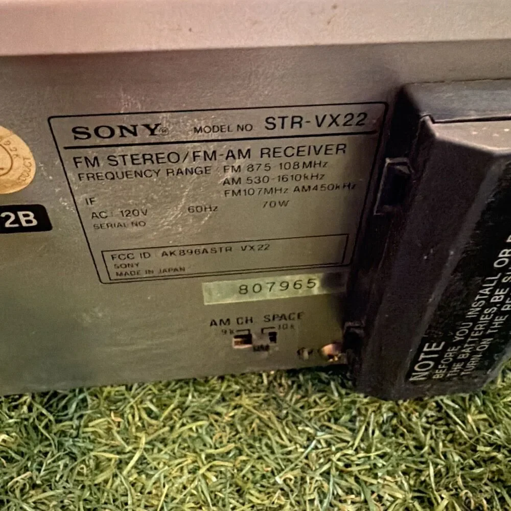 Sony STR-VX22 FM Stereo/FM-AM Receiver Vintage Working Japan